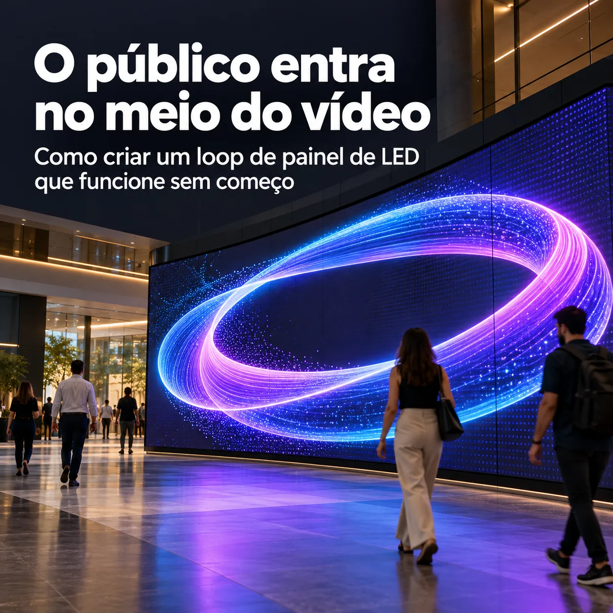 Loop de painel de LED: conteúdo sem começo