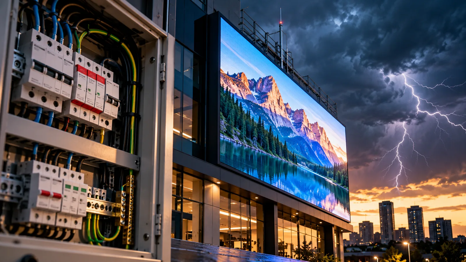 Aterramento, surtos e descargas: como fazer a proteção elétrica do painel de LED