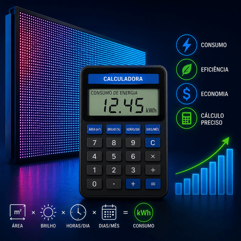 Calculadora de Consumo de Energia de Painel de LED