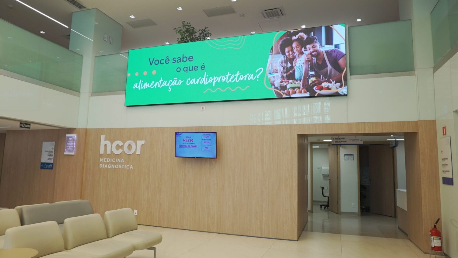 Painel de led para recepção