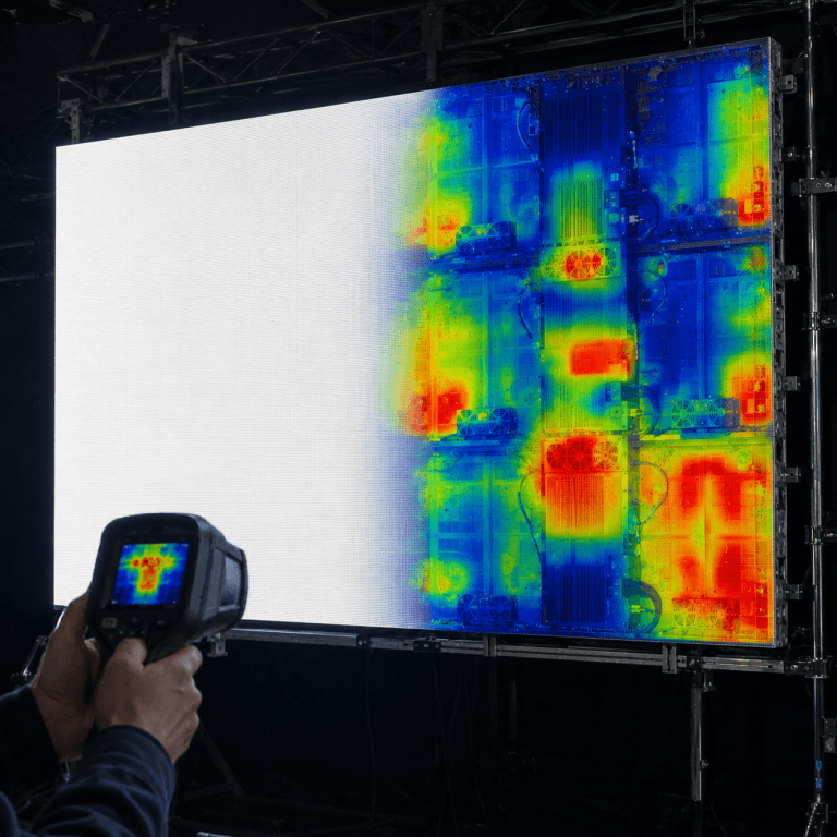 Por trás da imagem perfeita existe um mapa de calor do painel de LED