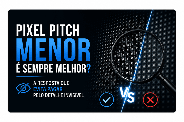Pixel Pitch Menor É Sempre Melhor? A Resposta que Evita Pagar pelo Detalhe Invisível