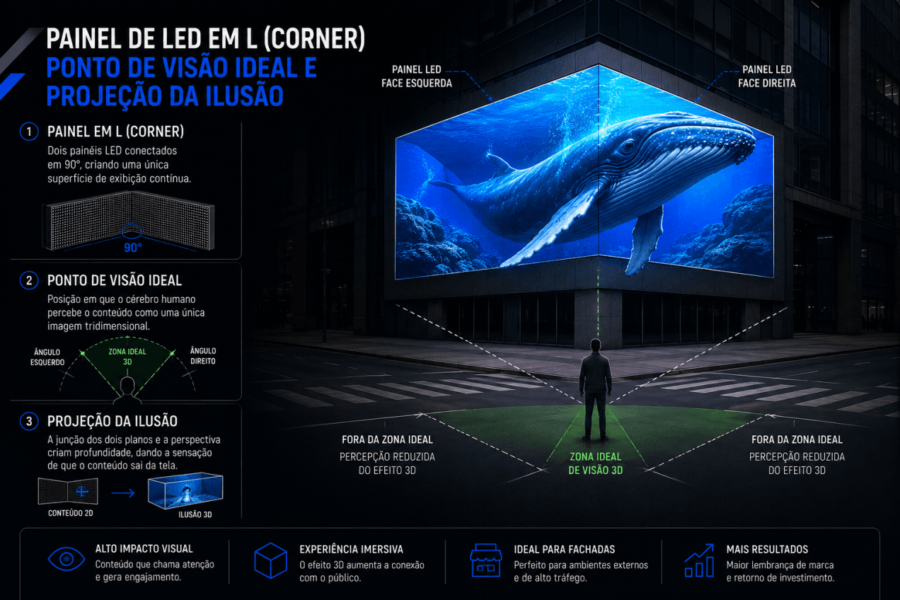 Painel de led em L (Corner)