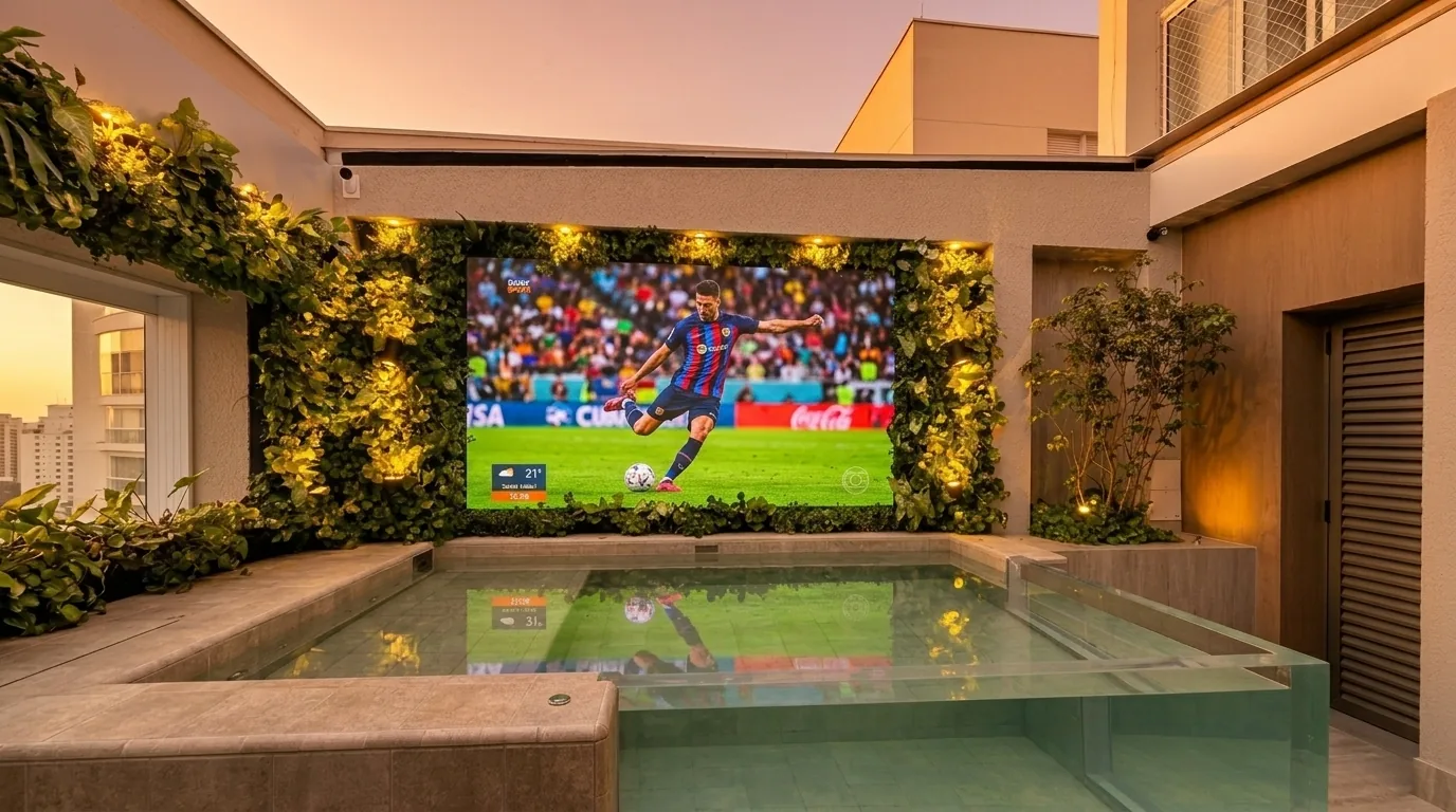 Painel de LED Outdoor em Cobertura
