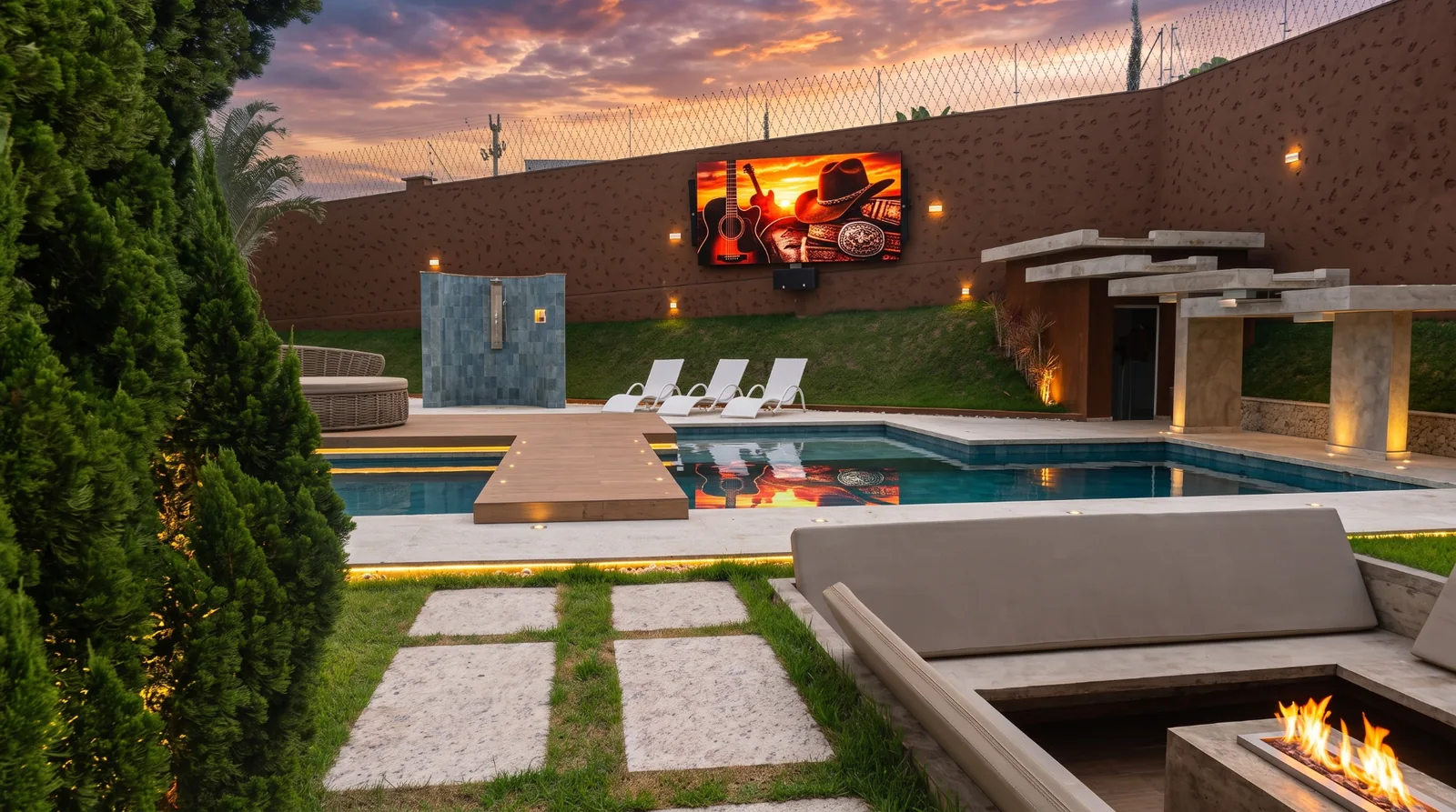 Painel de LED Outdoor em Residência — foto 2 de 3